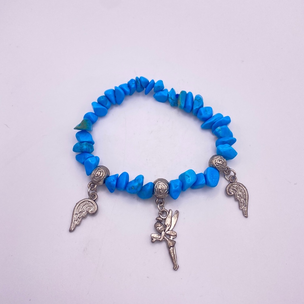 Stretchy Turquoise Charm Bracelet